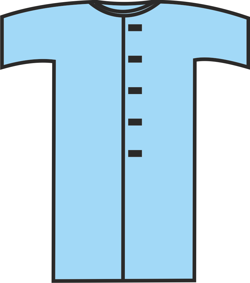 Халат медичний/процедурний, матеріал СМС 35 г/м2, нестерильний